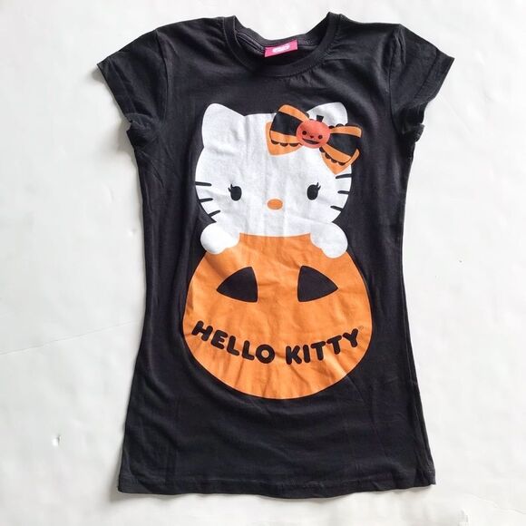 Hello Kitty Halloween pumpkin shirt dress EUC S(7-8) - Picture 1 of 5